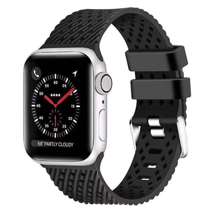 Bild 1, Silikon Armband Apple Watch 41/40/38 mm - Svart