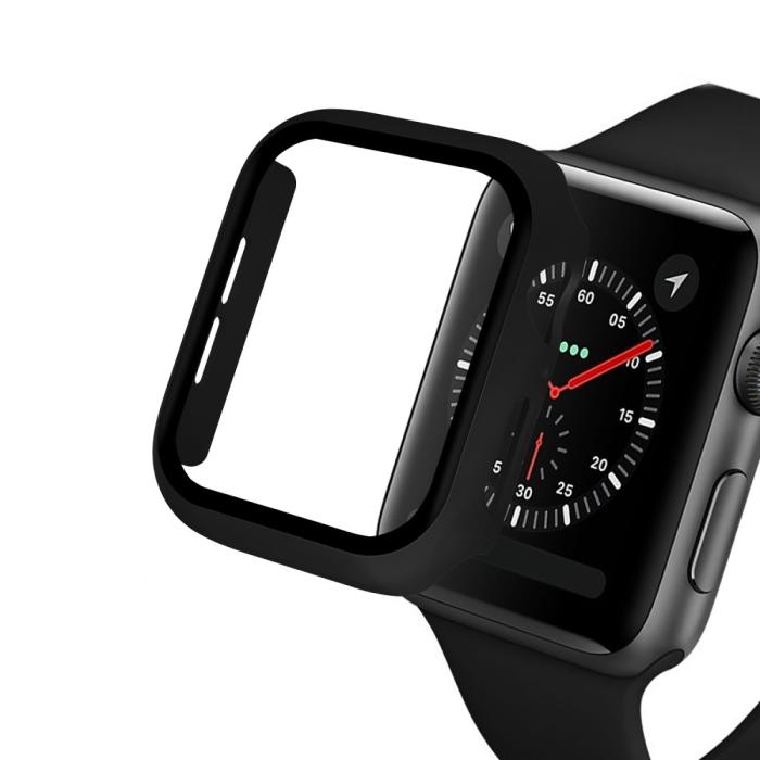 Bild 3, Härdat Glas Skydd Apple Watch 44 mm Svart