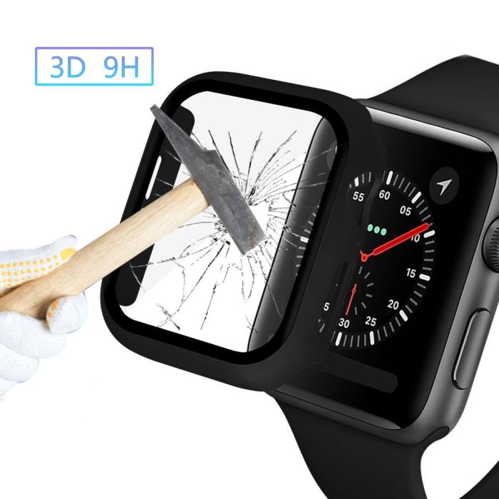 Bild 4, Härdat Glas Skydd Apple Watch 44 mm Svart