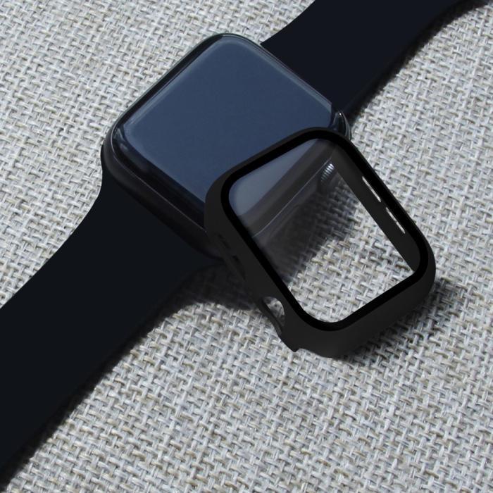 Bild 5, Härdat Glas Skydd Apple Watch 44 mm Svart