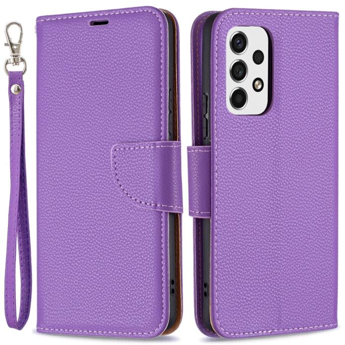 Bild 1, Samsung Galaxy A53 5G Fodral Litchi Shark Läder Lila