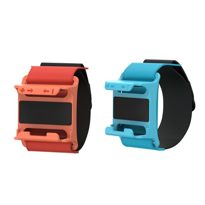 Bild 4, DOBE 2-PACK Nintendo Switch 2 Joy-Con Armband Röd / Blå