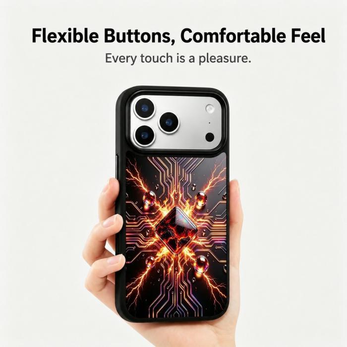 Bild 2, iPhone 18 Pro Max/17 Pro Max Skal MagSafe UV-Mönster Svart