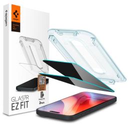 Spigen iPhone 16 Pro 2-PACK Skärmskydd GLAS.tR "Ez Fit" Privacy