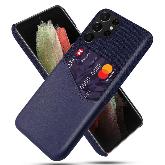 Bild 1, KSQ Samsung Galaxy S22 Ultra Skal Med Kortfack Blå