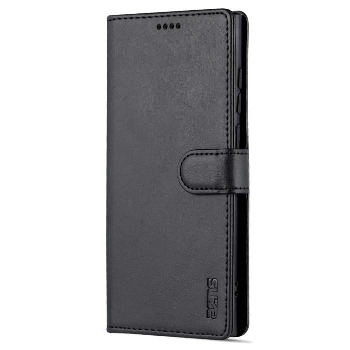 Bild 2, AZNS Samsung Galaxy S22 Ultra Fodral Läder Svart