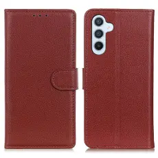 Samsung Galaxy A37 5G Fodral Litchi L&auml;der Brun