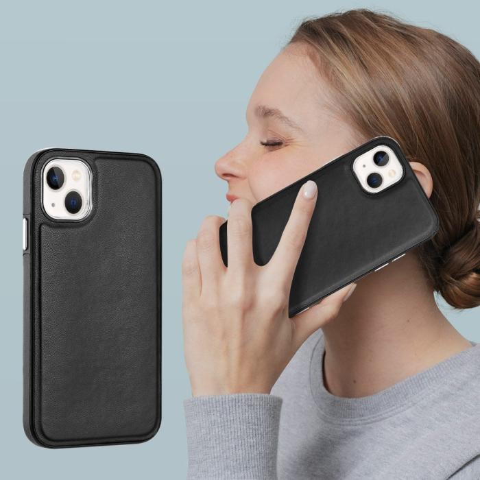 Bild 5, iPhone 15 Skal Läderbelagt Svart