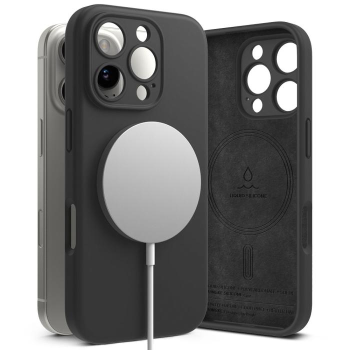 Bild 1, Ringke iPhone 16 Pro Skal MagSafe Silikon Svart