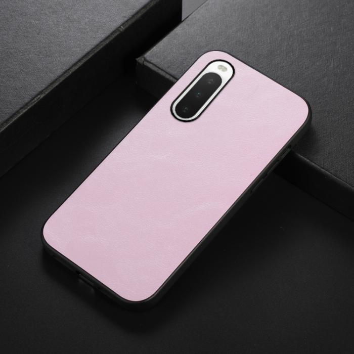 Bild 2, Sony Xperia 10 IV Skal Läderbelagt Läder Roséguld