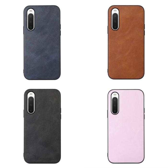 Bild 3, Sony Xperia 10 IV Skal Läderbelagt Läder Roséguld