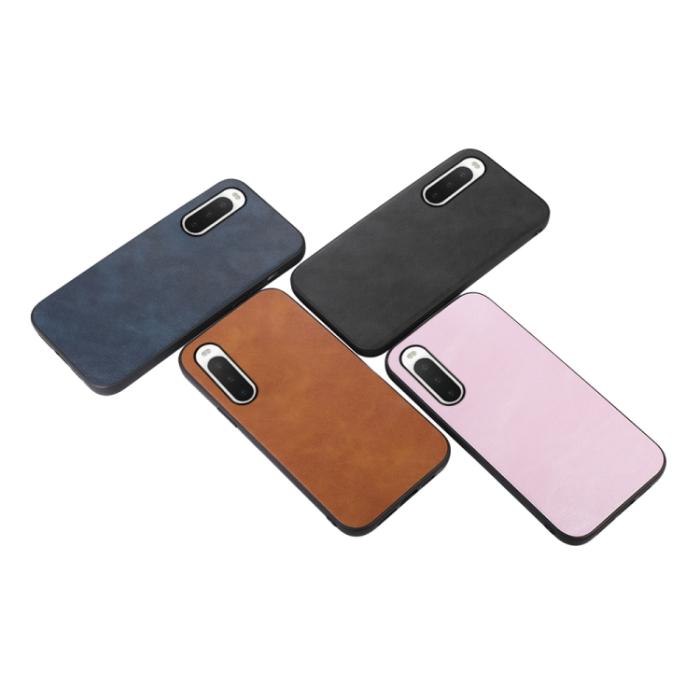 Bild 4, Sony Xperia 10 IV Skal Läderbelagt Läder Roséguld