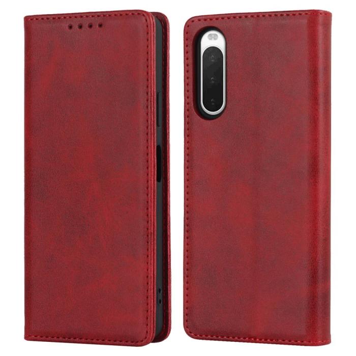 Bild 1, Sony Xperia 10 IV Fodral Flip Läder Röd