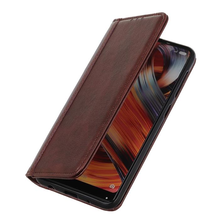 Bild 6, Motorola Moto E20 / E40 Fodral Flip Split Läder Brun