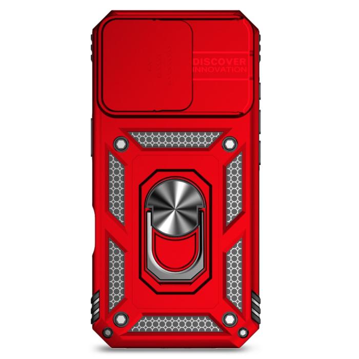 Bild 2, iPhone 16 Pro Max Skal CamShield Ring Hybrid Röd