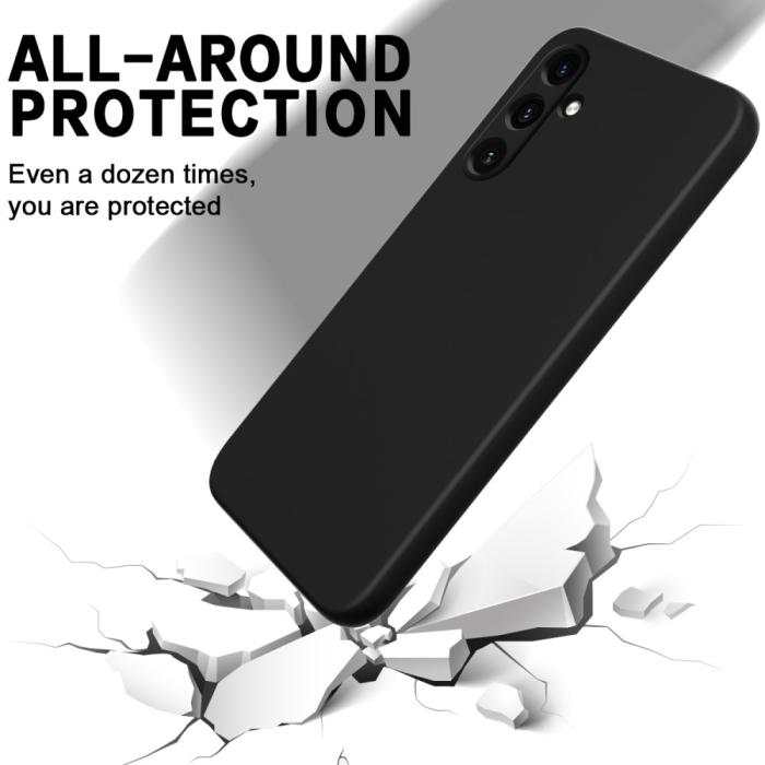 Bild 3, Galaxy A55 5G Skal Liquid Silicone Med Snodd Svart