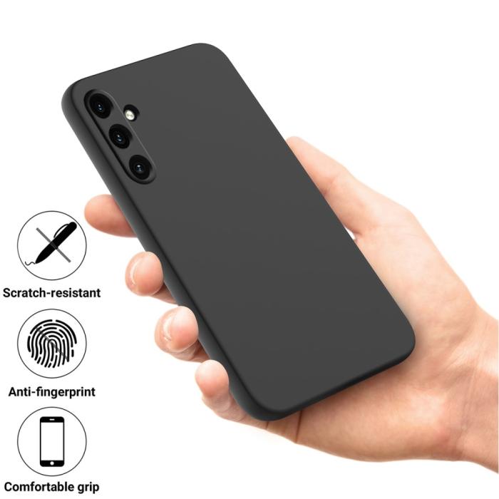 Bild 5, Galaxy A55 5G Skal Liquid Silicone Med Snodd Svart