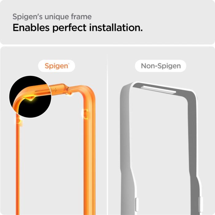 Bild 6, Spigen iPhone 15 2-PACK ALM Glas FC Heltäckande Skärmskydd