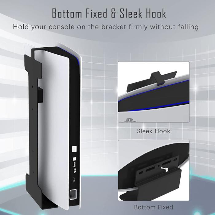 Bild 5, PS5 Universal Väggfäste I Metall För Konsol, Handkontroll, Headset