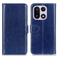 OnePlus 15 Fodral Crazy Horse L&auml;der Bl&aring;
