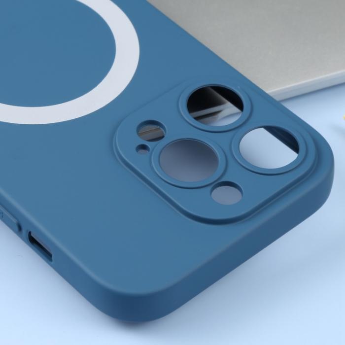 Bild 5, iPhone 15 Pro Max Skal MagSafe Liquid Silikon Blå