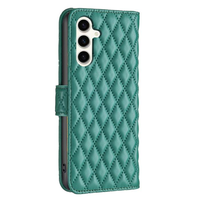 Bild 5, Samsung Galaxy S24 FE Fodral Diamond Läder Grön