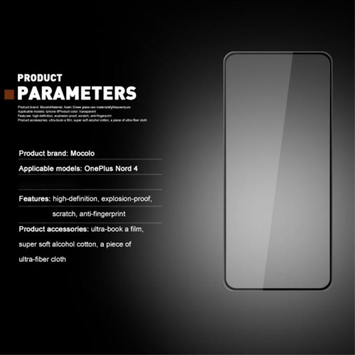 Bild 6, MOCOLO OnePlus Nord 4 Skärmskydd Heltäckande Härdat Glas