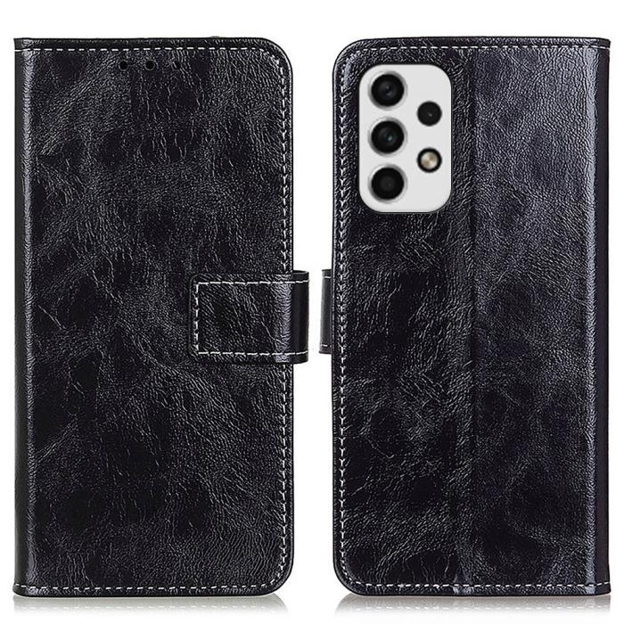 Bild 1, Samsung Galaxy A23 5G Fodral Retro Läder Svart