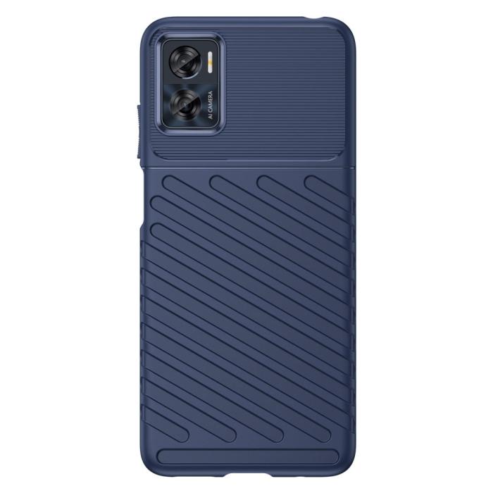 Bild 2, Motorola Moto E22i Skal Twill Textur Blå