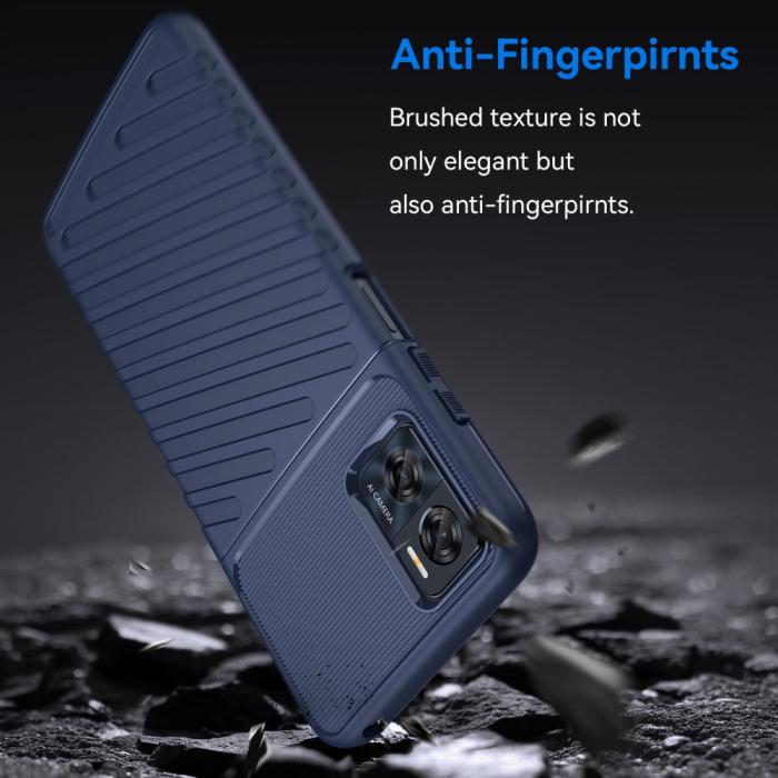 Bild 3, Motorola Moto E22i Skal Twill Textur Blå