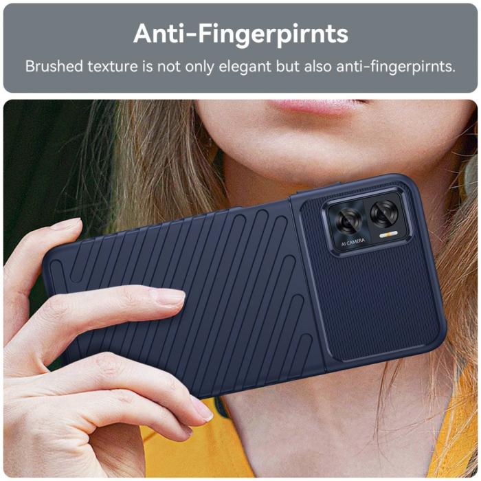 Bild 5, Motorola Moto E22i Skal Twill Textur Blå