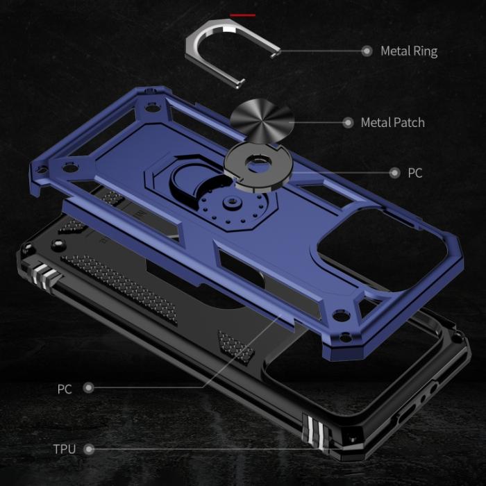 Bild 5, iPhone 15 Pro Skal Hybrid Armor Ring Blå
