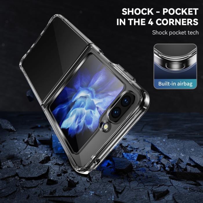 Bild 3, Samsung Galaxy Z Flip 5 Skal Hybrid AirBag Transparent