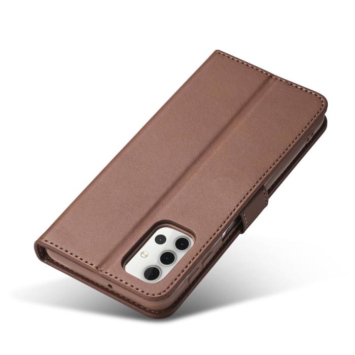 Bild 3, Samsung Galaxy A32 5G - LC.IMEEKE Läder Fodral - Brun