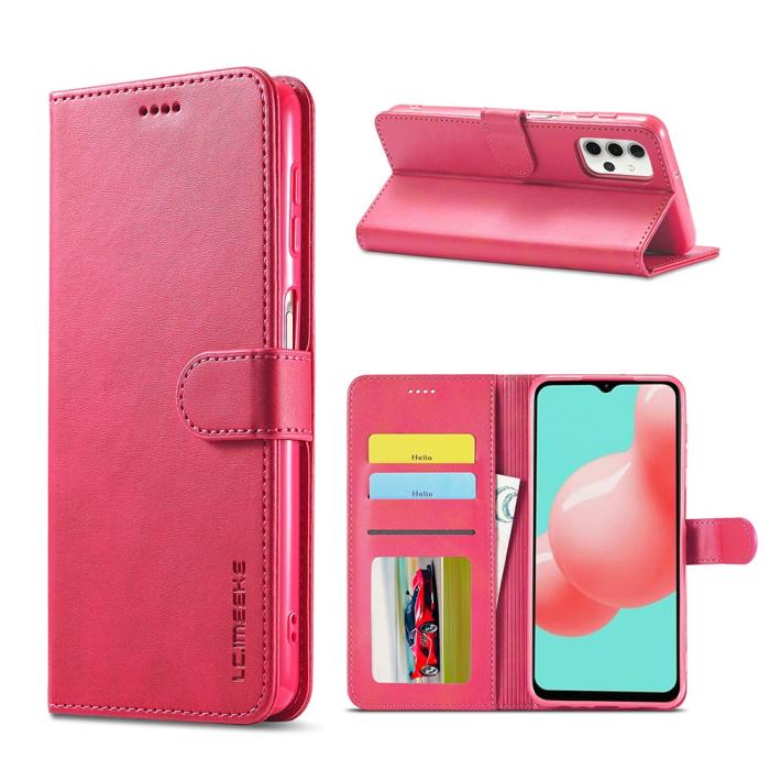 Bild 1, Samsung Galaxy A32 5G - LC.IMEEKE Läder Fodral - Rosa