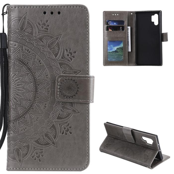 Bild 1, Samsung Galaxy A32 5G - Mandala Läder Fodral - Grå
