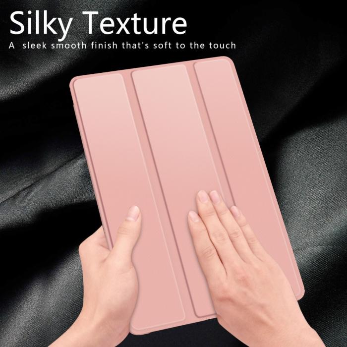 Bild 2, Samsung Galaxy Tab A 10.1 (2019) - Silkeslent Tri-Fold Fodral - Roséguld