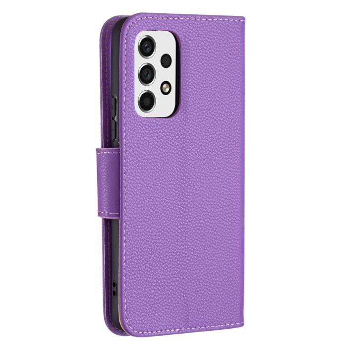 Bild 3, Samsung Galaxy A53 5G Fodral Litchi Shark Läder Lila