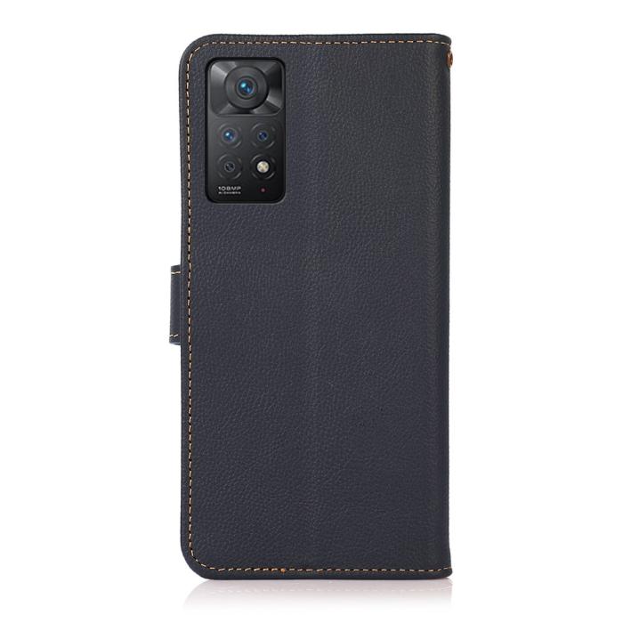 Bild 3, KHAZNEH Xiaomi Redmi Note 11 Pro 5G Fodral Äkta Läder Blå