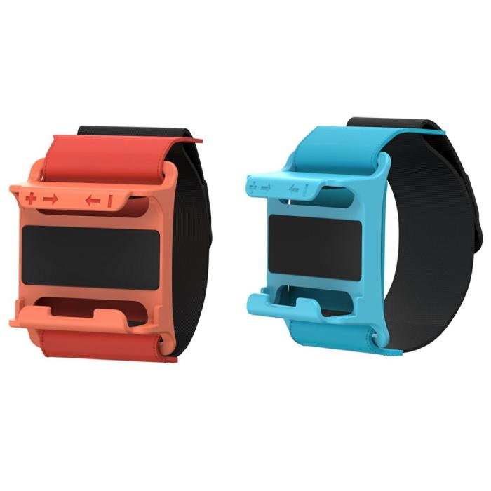 Bild 2, DOBE Nintendo Switch 2 Joy-Con Arm & Benrem Röd / Blå