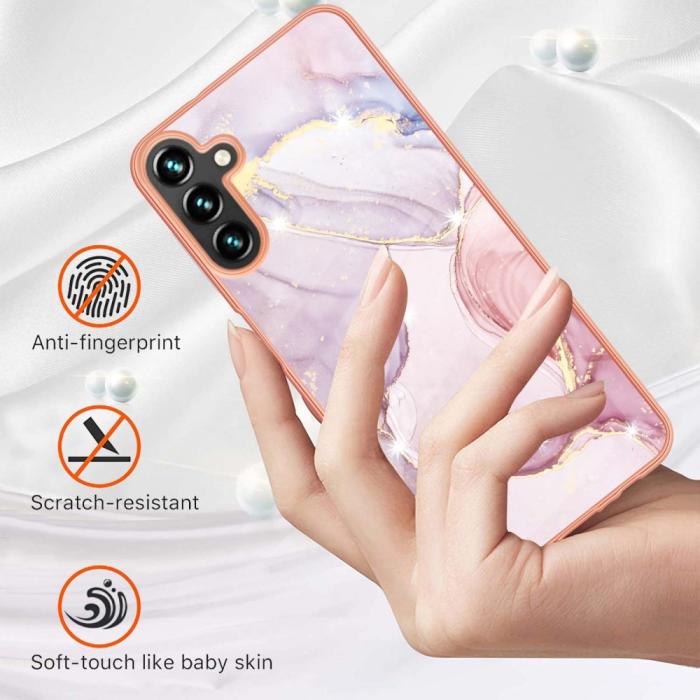 Bild 2, Samsung Galaxy A34 5G Skal Marmor TPU Roséguld