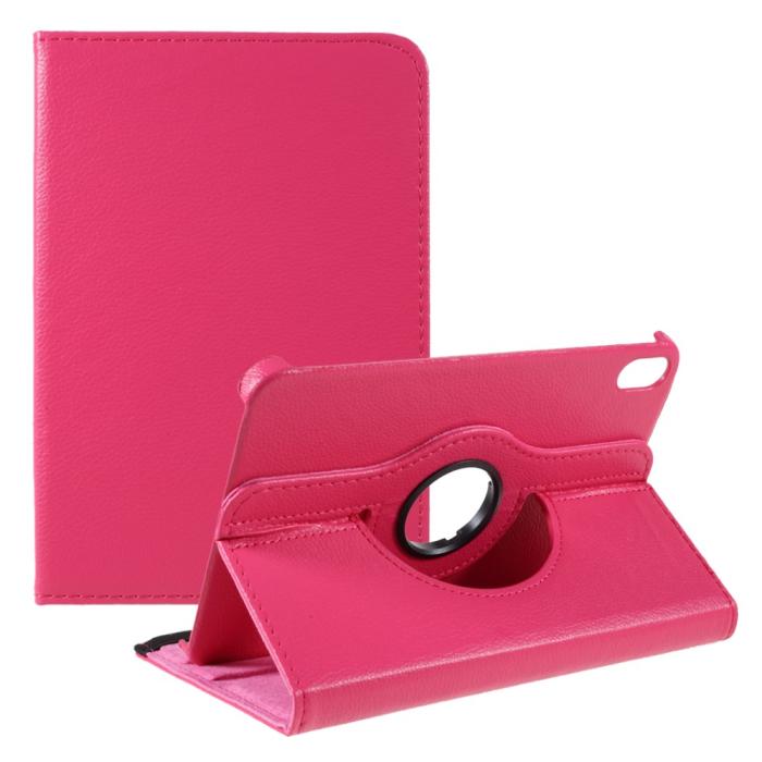 Bild 1, iPad Mini 2024/2021 Fodral 360° Rotation Litchi Rosa