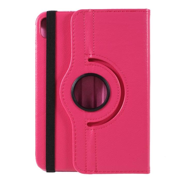 Bild 4, iPad Mini 2024/2021 Fodral 360° Rotation Litchi Rosa
