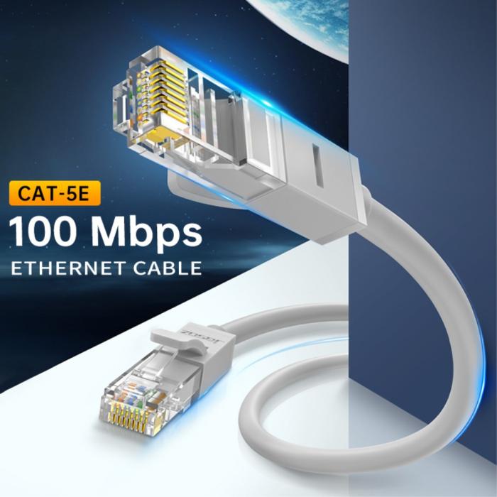Bild 3, JASOZ 3m Cat5e RJ45 UTP Nätverkskabel Grå