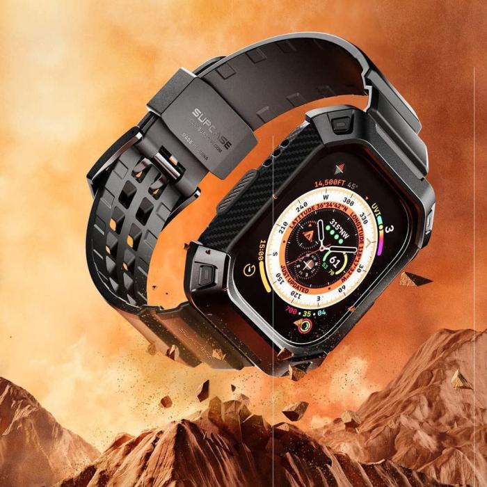 Bild 3, Supcase Apple Watch Ultra Skärmskydd/Armband Unicorn Beetle Pro Svart