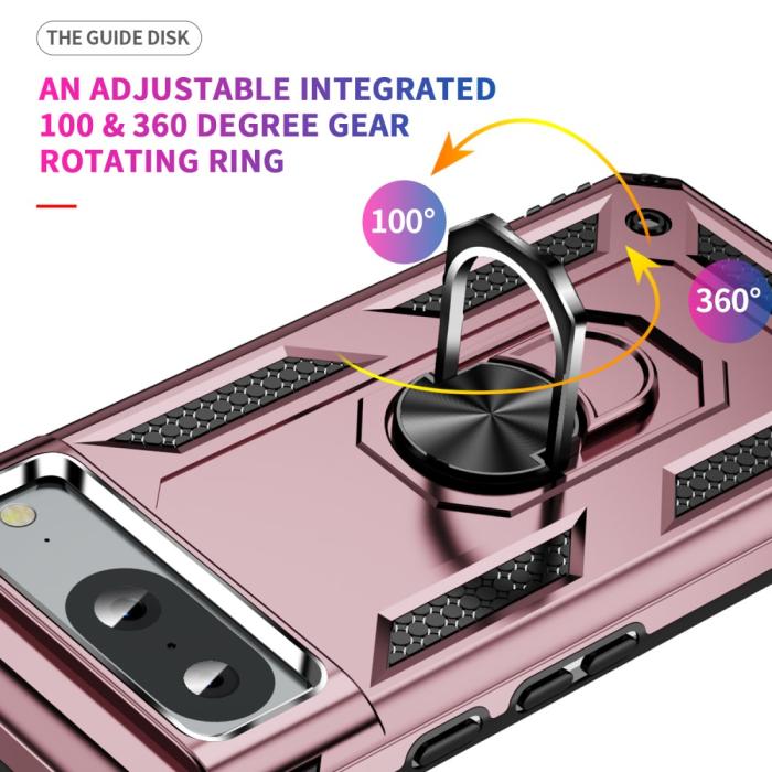 Bild 4, Google Pixel 8 Skal Armor Ring Hybrid Roséguld