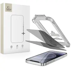 Tech-Protect iPhone 12 / 12 Pro 2-PACK Sk&auml;rmskydd Quick Set Spy+ Privacy