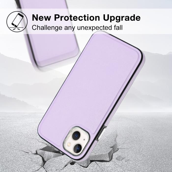 Bild 3, iPhone 15 Skal Läderbelagt Lila