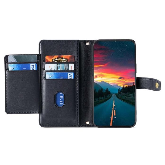 Bild 2, Honor X5c Plus Fodral Multifunktionellt Läder Svart