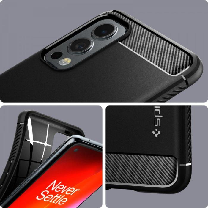 Bild 4, Spigen OnePlus Nord 2 5G Skal Rugged Armor Matt Svart